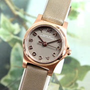 Marc Jacobs Henry Dinky Grey Dial Grey Leather Strap Watch for Women - MBM1239