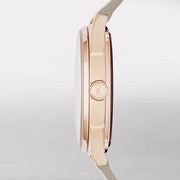 Marc Jacobs Tether Grey Dial Grey Leather Strap Watch for Women - MBM1375