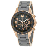 Marc Jacobs Rock Chronograph Grey Dial Grey Silicone Strap Watch for Women - MBM2550
