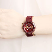 Marc Jacobs Rock Chronograph Red Dial Red Silicone Strap Watch for Women - MBM2596