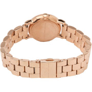 Marc Jacobs Mini Baker Blue Dial Rose Gold Steel Strap Watch for Women - MBM3285
