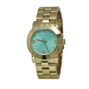 Marc Jacobs Amy Blue Dial Gold Steel Strap Watch for Women - MBM3301