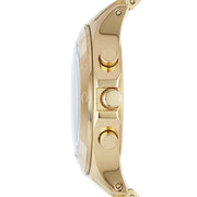 Marc Jacobs Blade Chronograph Black Dial Gold Steel Strap Watch for Women - MBM3309