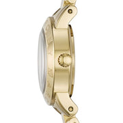 Marc Jacobs Amy Black Dial Gold Steel Strap Watch for Women - MBM3273