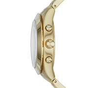 Marc Jacobs Peeker Chronograph Gold Dial Gold Steel Strap Watch for Women - MBM3393