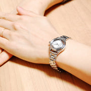 Marc Jacobs Tether Transparent Silver Dial Silver Steel Strap Watch for Women - MBM3416
