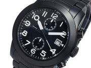 Marc Jacobs Larry Chronograph Black Dial Black Steel Strap Watch for Men - MBM5052