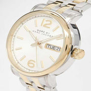 Marc Jacobs Fergus Silver Dial Two Tone Steel Strap Watch for Women - MBM3426