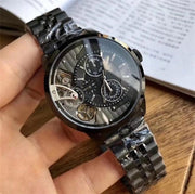Fossil Townsman Mechanical Black Dial Black Steel Strap Watch for Men -  ME1136