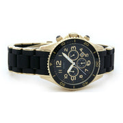 Marc Jacobs Rock Chronograph Black Dial Black Silicone Strap Watch for Women - MBM2552