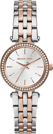 Michael Kors Darci Silver Dial Two Tone Steel Strap Watch for Women - MK3298