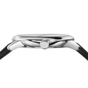Burberry Classic Round Cream Dial Black Leather Strap Watch for Men - BU10008