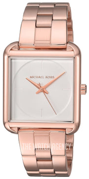 Michael Kors Lake Quartz White Dial Rose Gold Steel Strap Watch For Women - MK3645