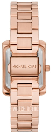 Michael Kors Emery Three-Hand Crystals Silver Dial Rose Gold Steel Strap Watch for Women - MK4641