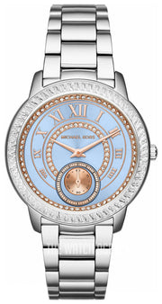 Michael Kors Madelyn Quartz Blue Dial Silver Steel Strap Watch For Women - MK6286