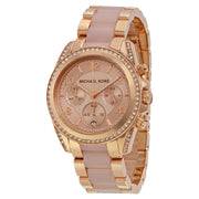 Michael Kors Blair Chronograph Rose Gold Dial Two Tone Steel Strap Watch for Women - MK5943