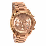 Michael Kors Bradshaw Chronograph Rose Gold Dial Rose Gold Steel Strap Watch for Women - MK5799