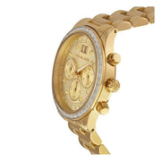 Michael Kors Brinkley Diamonds Gold Dial Gold Steel Strap Watch for Women - MK6187