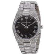 Michael Kors Channing Diamonds Black Dial Silver Steel Strap Watch for Women - MK6089