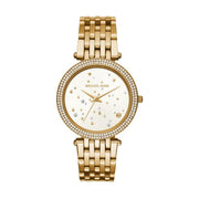 Michael Kors Darci White Dial Gold Steel Strap Watch for Women - MK3727