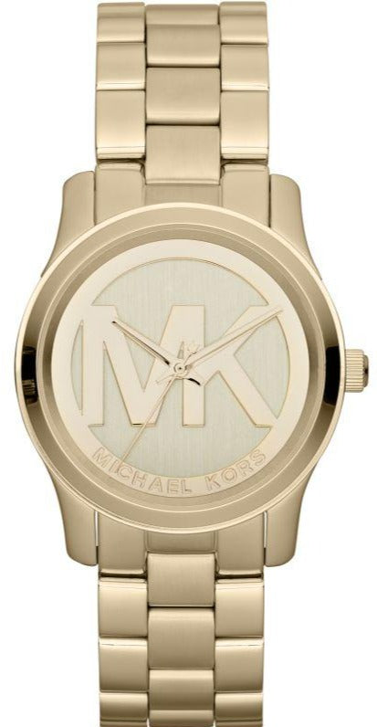 Michael Kors Runway Gold Dial Gold Steel Strap Watch for Women - MK5786