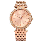 Michael Kors Darci Rose Gold Dial with Diamonds Rose Gold Stainless Steel Strap Watch for Women - MK3192