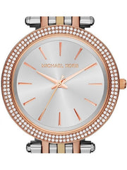 Michael Kors Darci Silver Dial Two Tone Stainless Steel Strap Watch for Women - MK3203