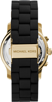 Michael Kors Runway Black Dial Black Silicone Strap Watch for Women - MK5191