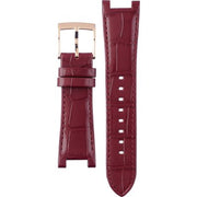 Michael Kors Sawyer Maroon Dial Maroon Leather Strap Watch for Women - MK2426