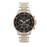Michael Kors Bayville Chronograph Black Dial Two Tone Steel Strap Watch For Women - MK8872