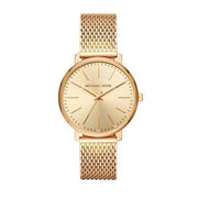Michael Kors Pyper Quartz Gold Dial Gold Mesh Strap Watch For Women - MK4339