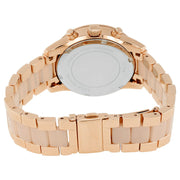 Michael Kors Ritz Chronograph Rose Gold Dial Two Tone Steel Strap Watch for Women - MK6307