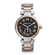 Michael Kors Skylar Black Dial Two Tone Steel Strap Watch for Women - MK5957
