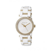 Michael Kors Delray Rose Gold Dial White Steel Strap Watch for Women - MK4315
