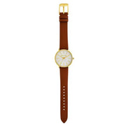 Michael Kors Pyper Quartz Silver Dial Brown Leather Watch For Women - MK2740