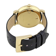 Marc Jacobs Roxy White Dial Black Leather Strap Watch for Women - MJ1532