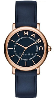 Marc Jacobs Roxy Navy Blue Dial Navy Blue Leather Strap Watch for Women - MJ1539