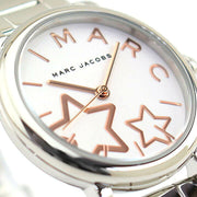 Marc Jacobs Classic White Dial Silver Steel Strap Watch for Women - MJ3591