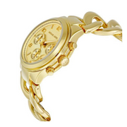 Michael Kors Runway Twist Gold Dial Gold Steel Strap Watch for Women - MK3131