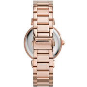 Michael Kors Catlin Black Dial Rose Gold Steel Strap Watch for Women - MK3339