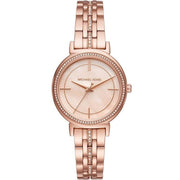 Michael Kors Cinthia Mother of Pearl Rose Gold Dial Rose Gold Steel Strap Watch for Women - MK3643