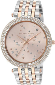 Michael Kors Darci Rose Gold Dial Two Tone Steel Strap Watch for Women - MK3726