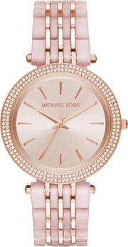 Michael Kors Darci Rose Gold Dial Two Tone Steel Strap Watch for Women - MK4327