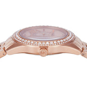 Michael Kors Harlowe Three-Hand Rose Gold Dial Rose Gold Steel Strap Watch for Women - MK4845