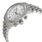 Michael Kors Lexington Silver Dial Silver Steel Strap Watch for Women - MK5555