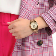 Michael Kors Channing Quartz Rose Gold Dial Rose Gold Steel Strap Watch For Women - MK6624