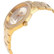 Michael Kors Tibby Three Hand Gold Dial Gold Steel Strap Watch For Women - MK6879