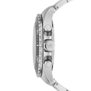 Michael Kors Everest Chronograph Black Dial Silver Steel Strap Watch For Men - MK8256