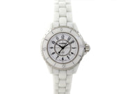 Chanel J12 Ceramic White Dial White Steel Strap Watch for Women - J12 H0968