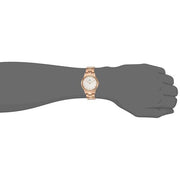 Daniel Wellington Iconic Link White Dial Rose Gold Steel Strap Watch For Women - DW00100211